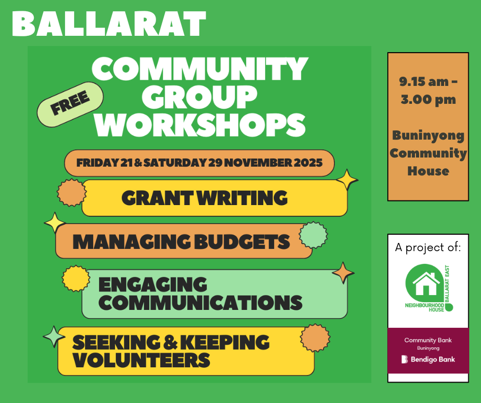 2025 26 BENH CBB Community Group Workshops Nov FB V2