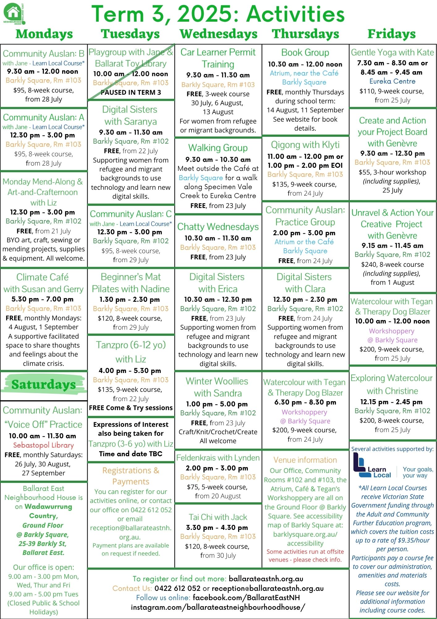 Calendar Term 3 2025 A4
