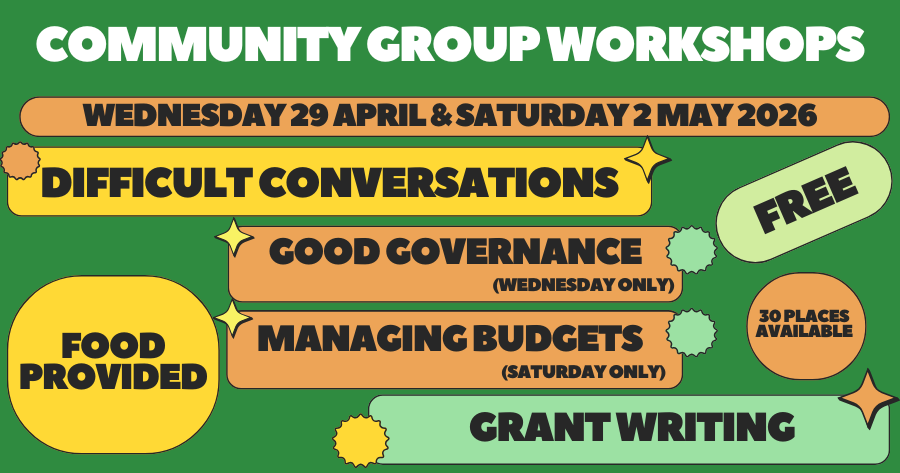 community group workshops May 2026 social media
